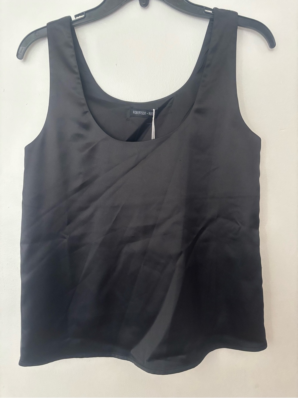 Black Satin Tank Top